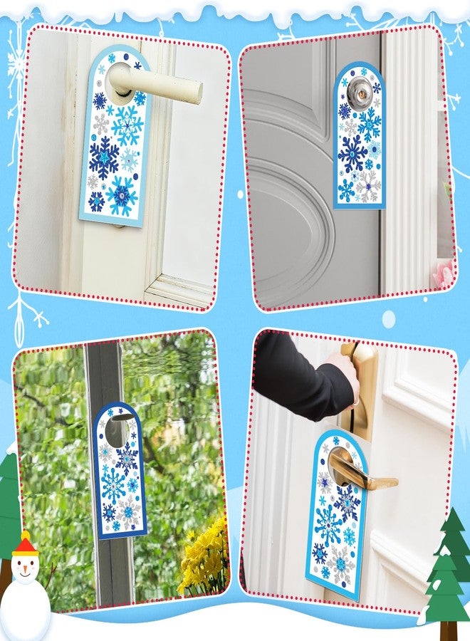 مارسبارك مجموعة مارسبارك المكونة من 24 مجموعة أدوات حرفية شتوية لعيد الميلاد، تتضمن زينة مقابض أبواب ثلاثية الأبعاد على شكل ندفات ثلجية، وملصقات ندفات ثلجية، وأنشطة منزلية موسمية لعيد الميلاد. - Image 5